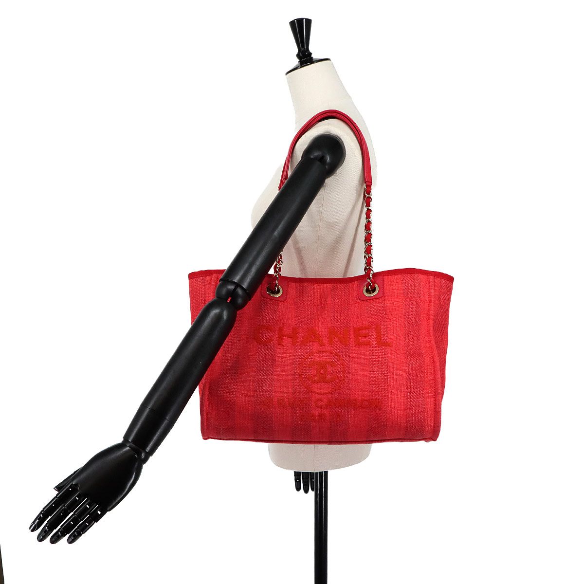 シャネル CHANEL ドーヴィル MM チェーン トート バッグ ミックス