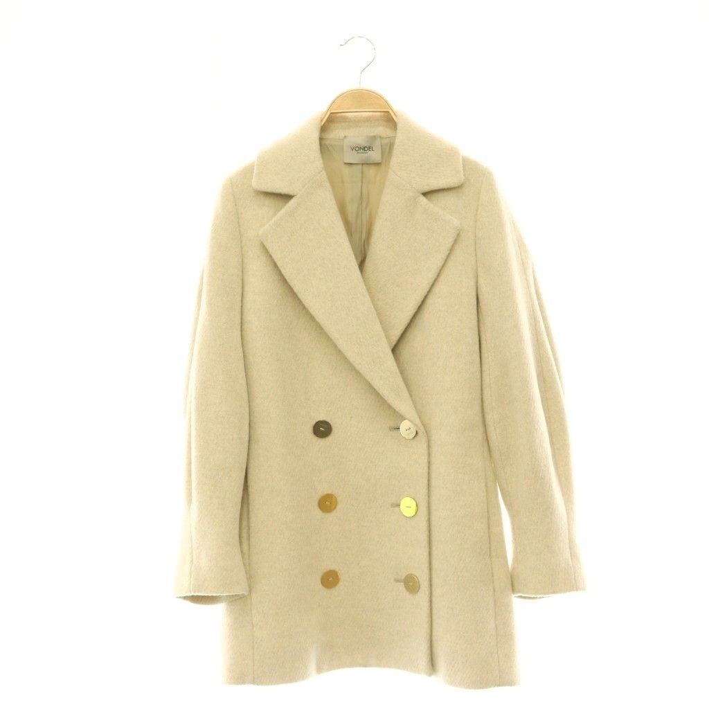 フォンデル VONDEL Twill P-Coat コート ピーコート ダブル 36 アイボリー /HK ■OS