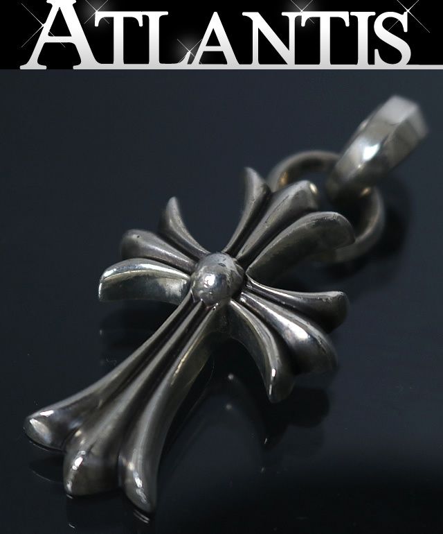 CHROME HEARTS 新宿店 クロムハーツ スモールCHクロス ウィズ ベイル ペンダント チャーム メンズ シルバー SV925 31224
