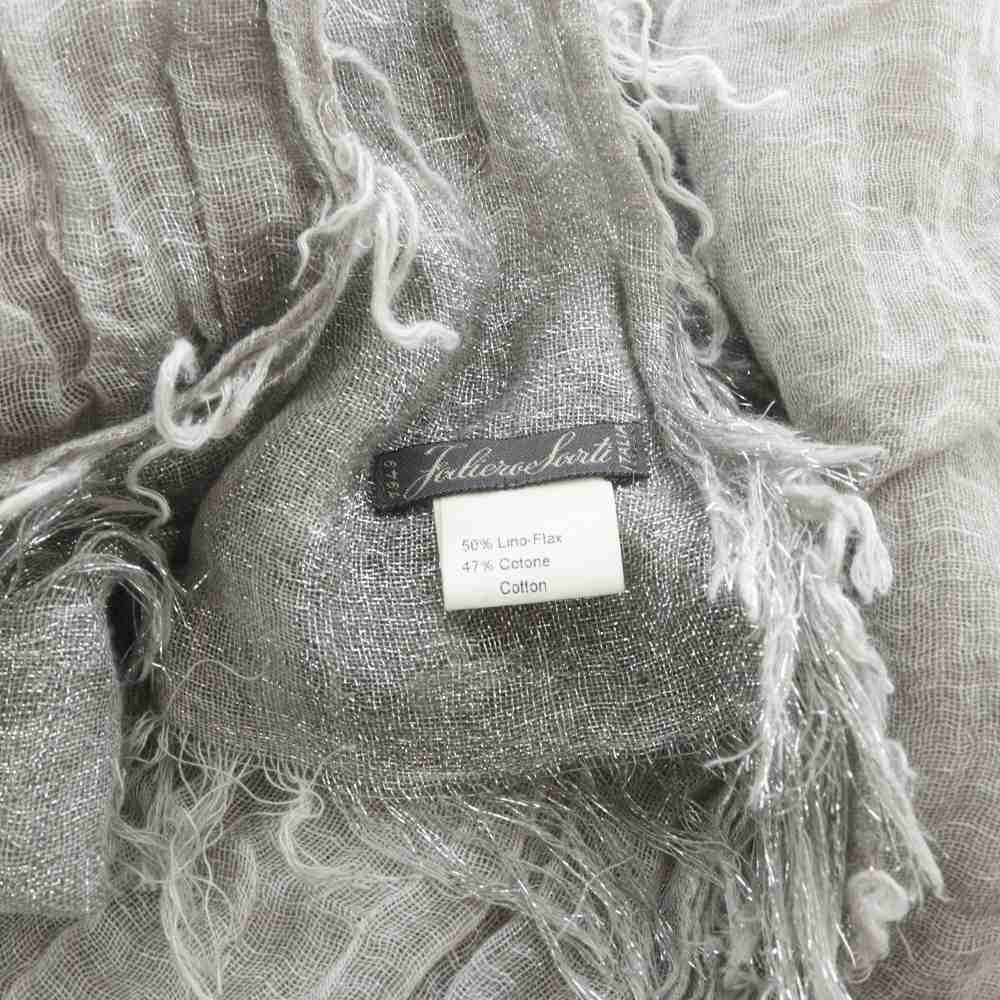 ファリエロサルティ Faliero Sarti リネンコットン ストール ラメ