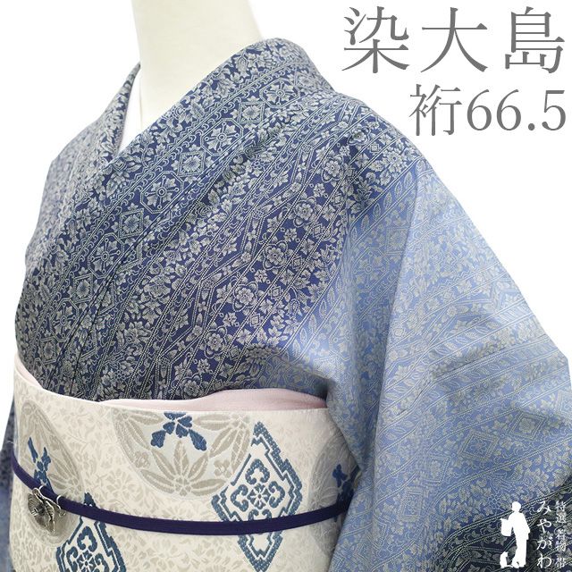 新古品】 大島紬 訪問着 着物 本場大島紬 染大島 未使用 正絹 手染め 