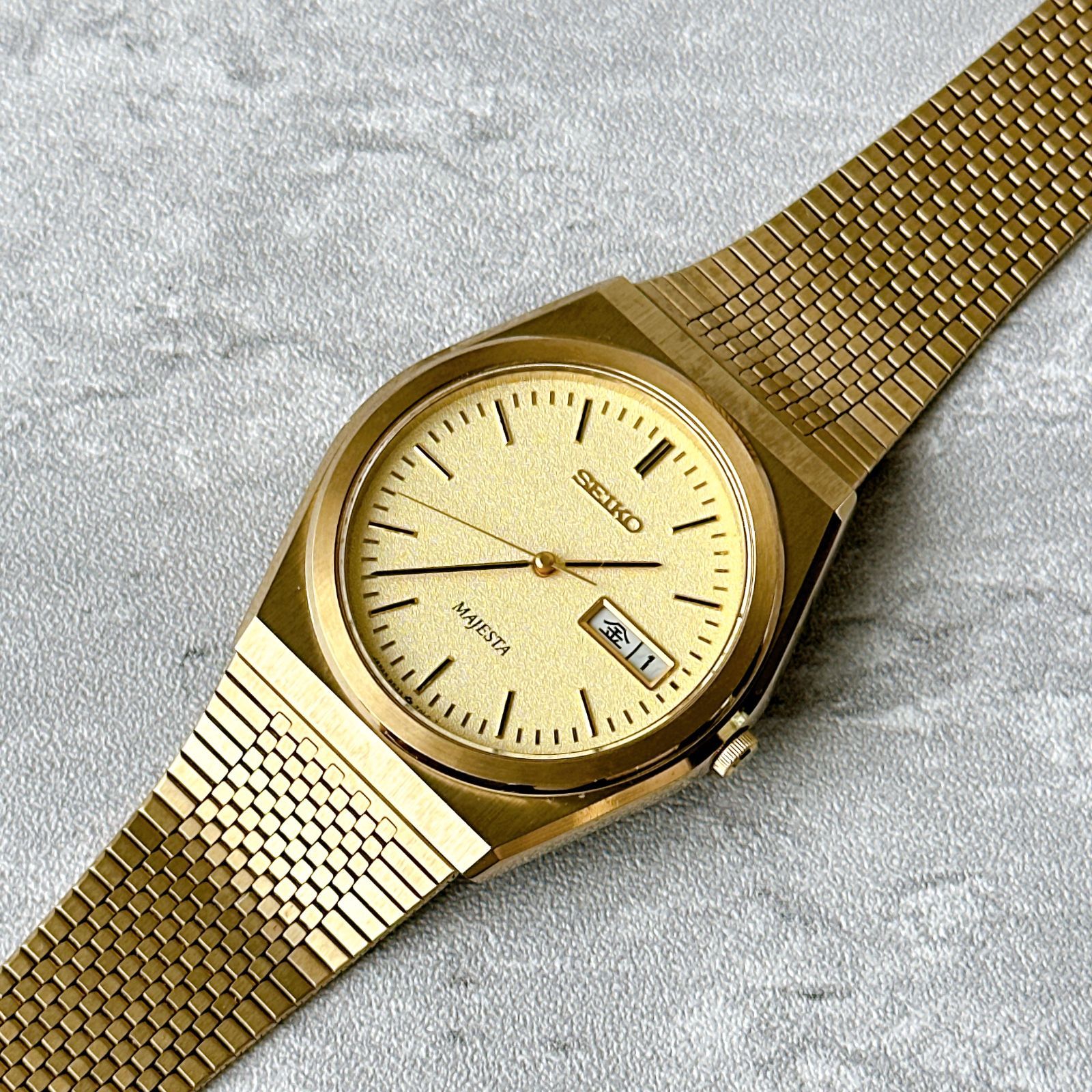 希少・新品電池】SEIKO MAJESTA クォーツ腕時計 ゴールド 電池交換済み