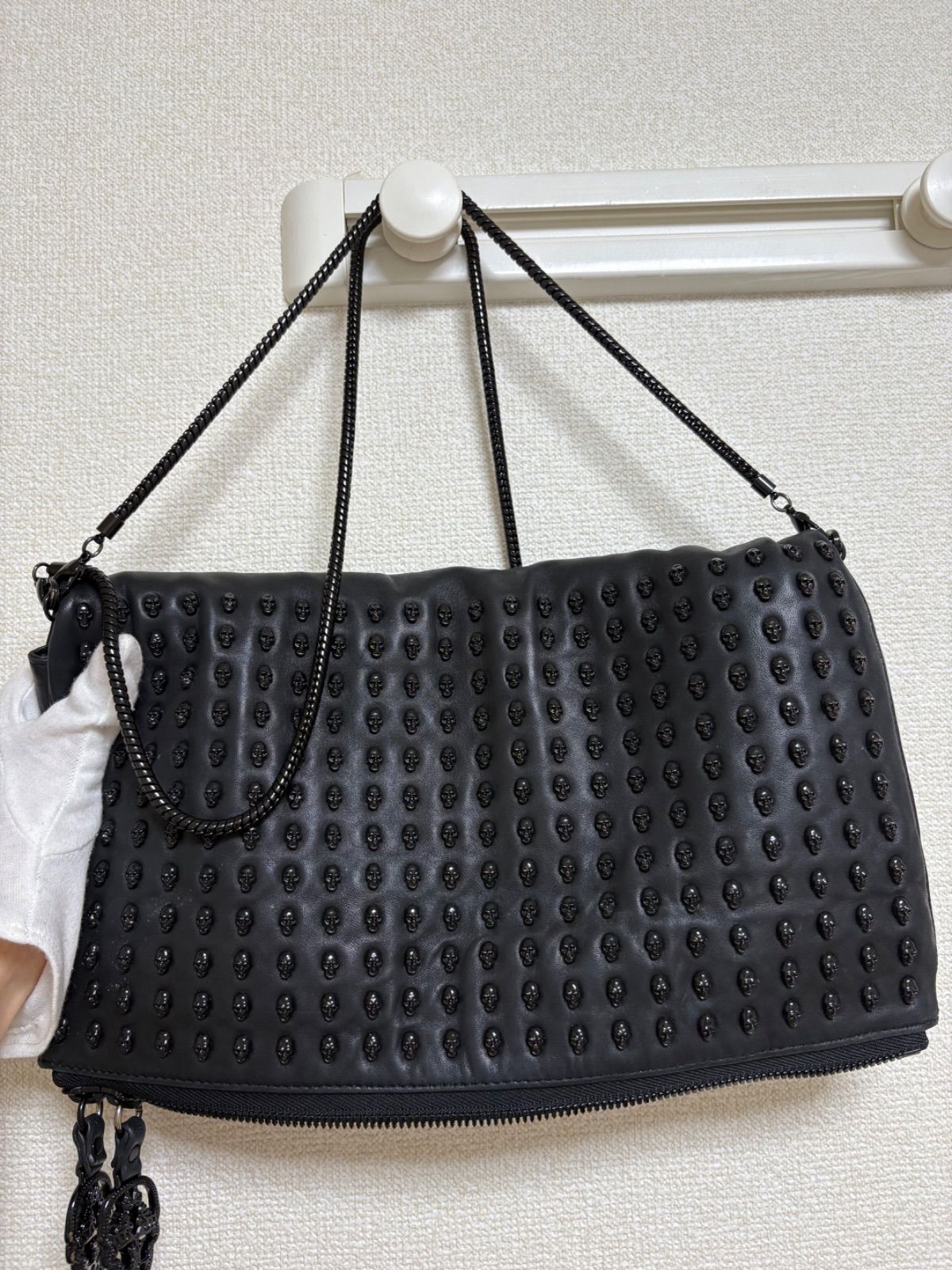 THOMAS WYLDE】スカル レザー ショルダーバッグ ブラック - メルカリ