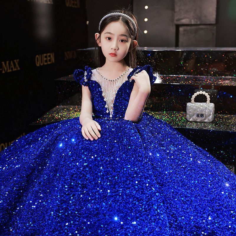 キラキラ ドレス 発表会 ドレス フォーマル 女の子 フォーマル 子供 ドレス ロングドレス 女の子 キッズ ピアノ ロングドレス ワンピース パーディー ドレス 上品 エレガント ジュニア ド#vbylc