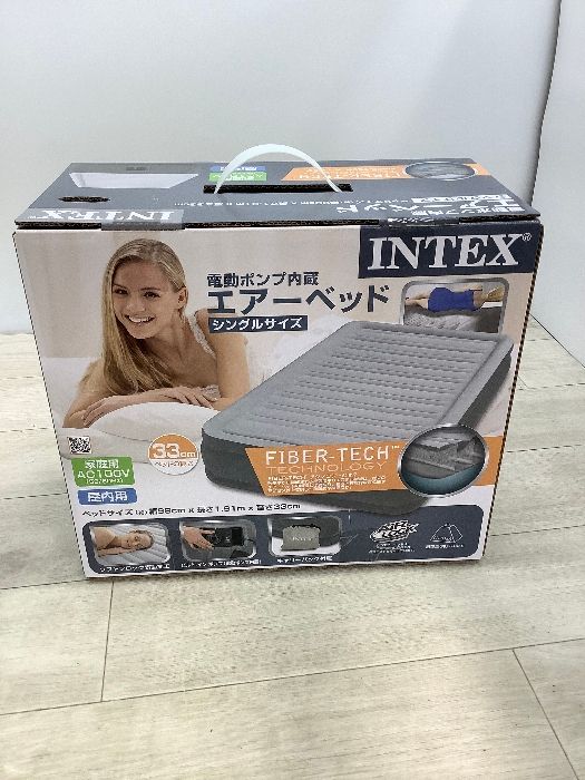 N11 INTEX 電動ポンプ内蔵 エアベッド シングルサイズ 未使用保管品