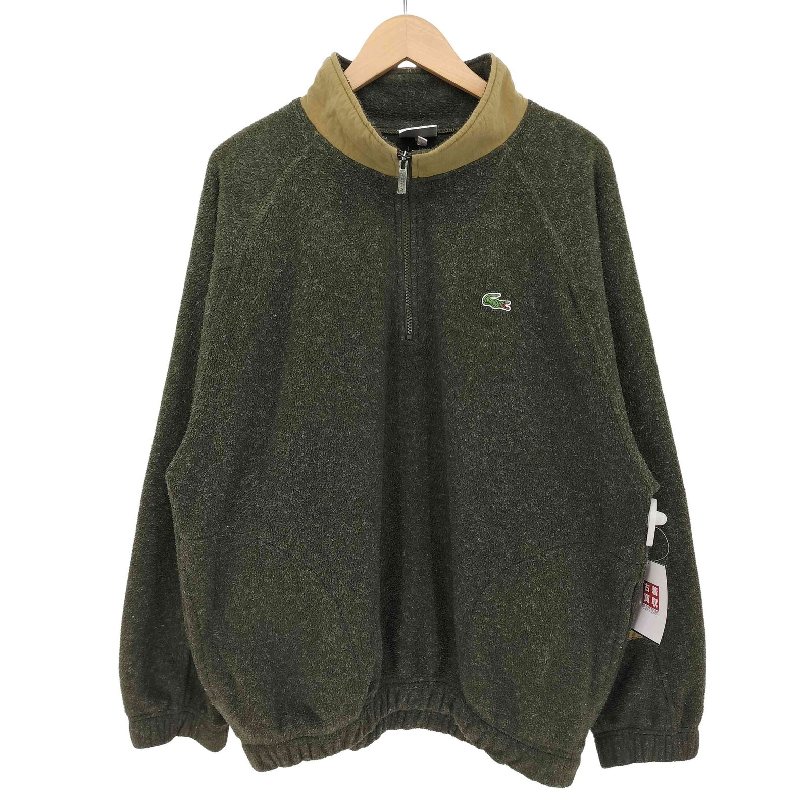 ラコステ LACOSTE POLARTEC ワンポイントロゴ ナイロン切り替え ハーフ 
