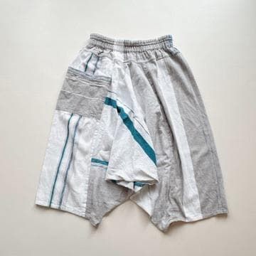 tamakiniime タマキニイメ　コットン　パンツ　L tamaki niime タマキニイメ only pants ストライプ サルエルパンツ L