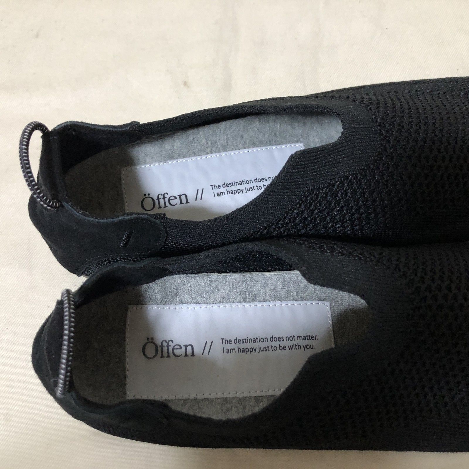 E518 Öffen オッフェン ブラック スリッポン メッシュ サイズ40