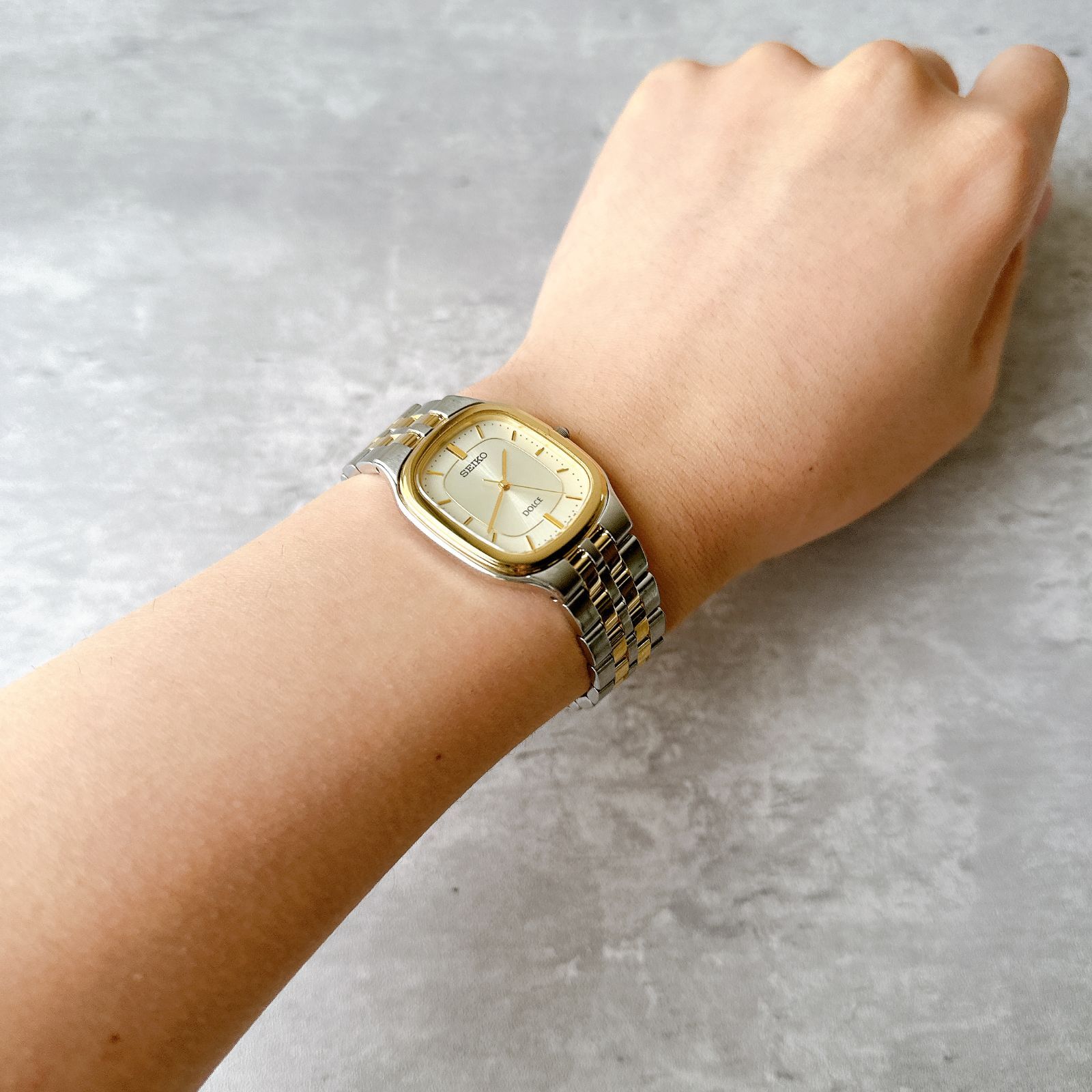 SEIKO DOLCE セイコードルチェ 8J41-0AA0 スクエア コンビ