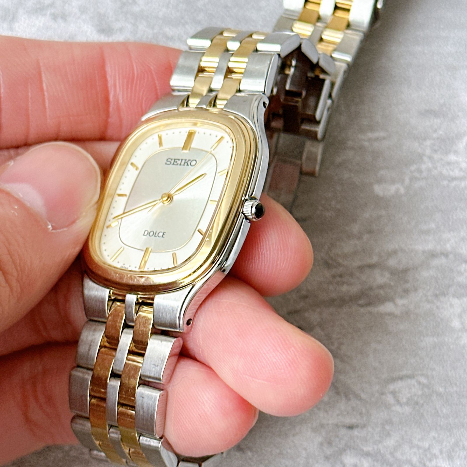 SEIKO DOLCE セイコードルチェ 8J41-0AA0 スクエア コンビ