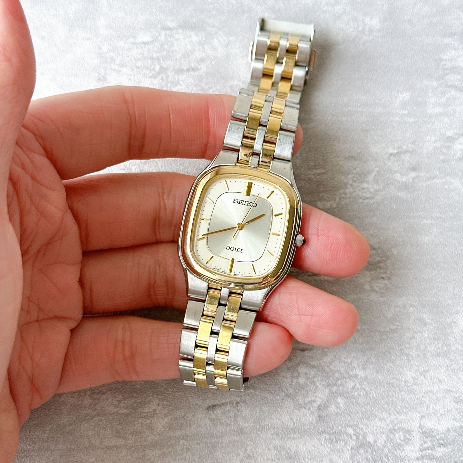 SEIKO DOLCE セイコードルチェ 8J41-0AA0 スクエア コンビ