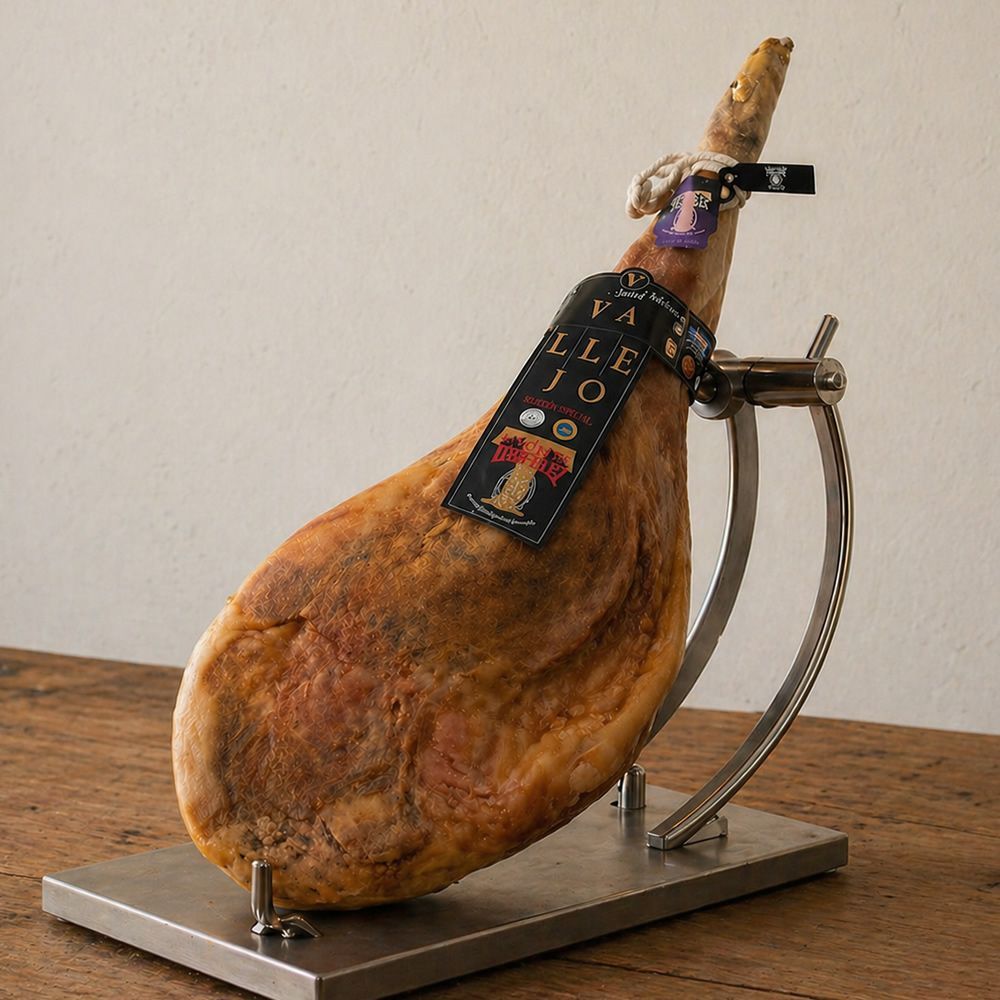 【入荷しました！】 スペイン産 生ハム 原木 約8kg 自宅で生ハム生活 足1本 専用ナイフ 生ハム台付き