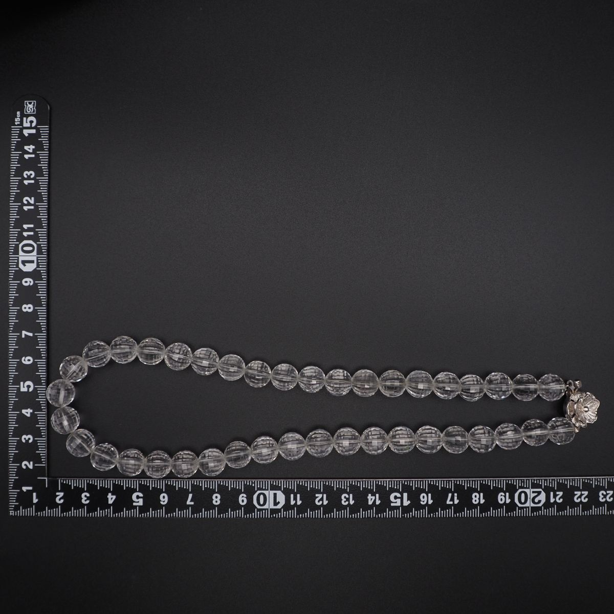 W607 水晶 SILVER刻印 ネックレス ミラーボールカット シルバー - メルカリ