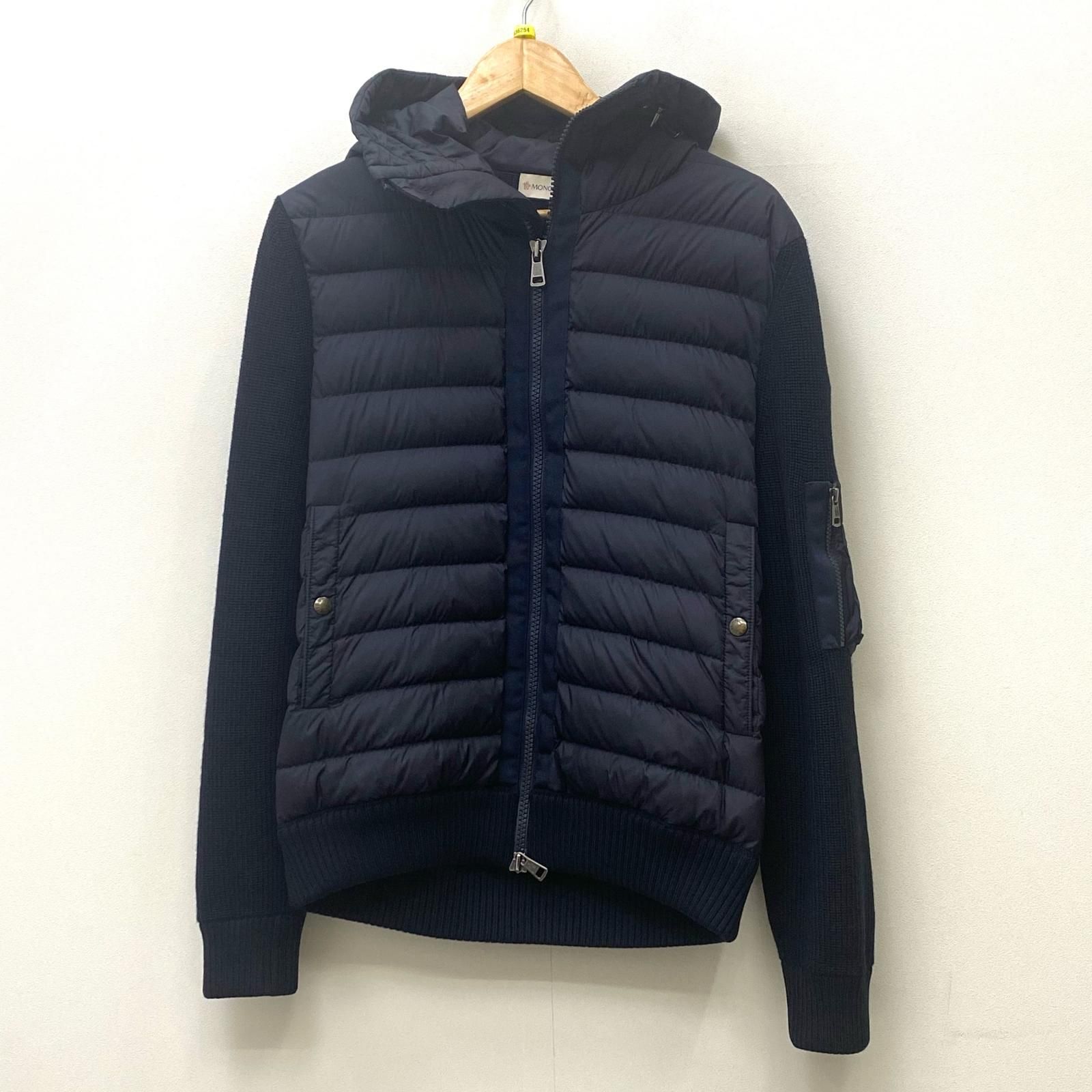 【加古川店】 中古 MONCLER | モンクレール ダウンジャケット CARDIGAN TRICOT H20919B50800 国内正規品 ネイビー サイズ：M 【108】 加古川店】 中古 MONCLER | モンクレール ダウンジャケット CARDIGAN