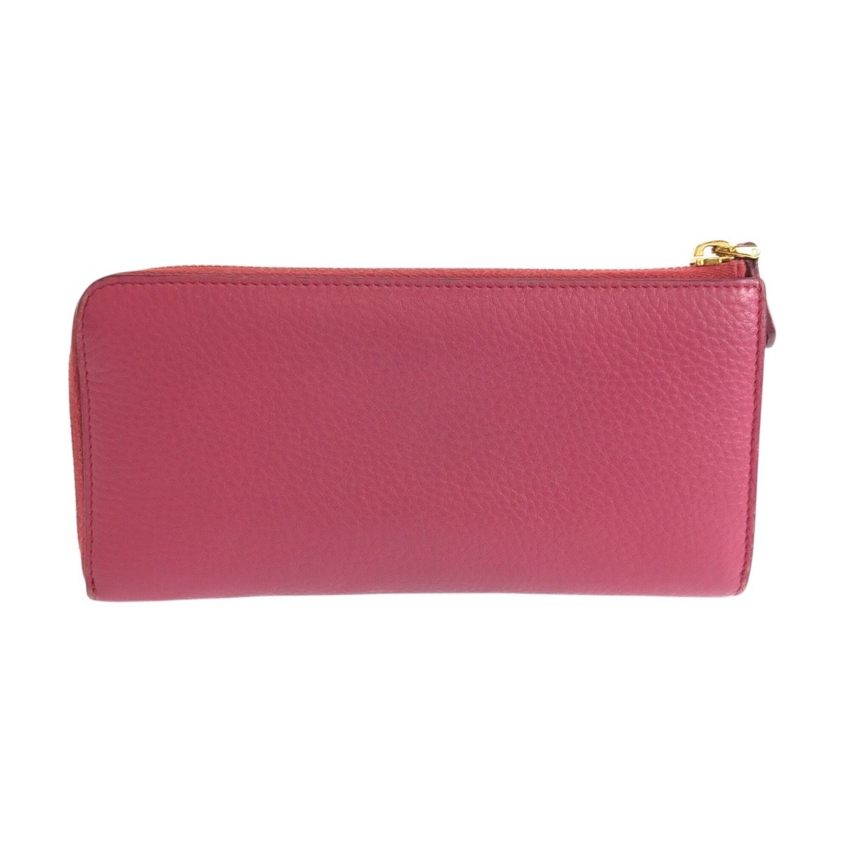 美品 PRADA プラダ サフィアーノ ピンク ゴールド金具 レザー 1M1183