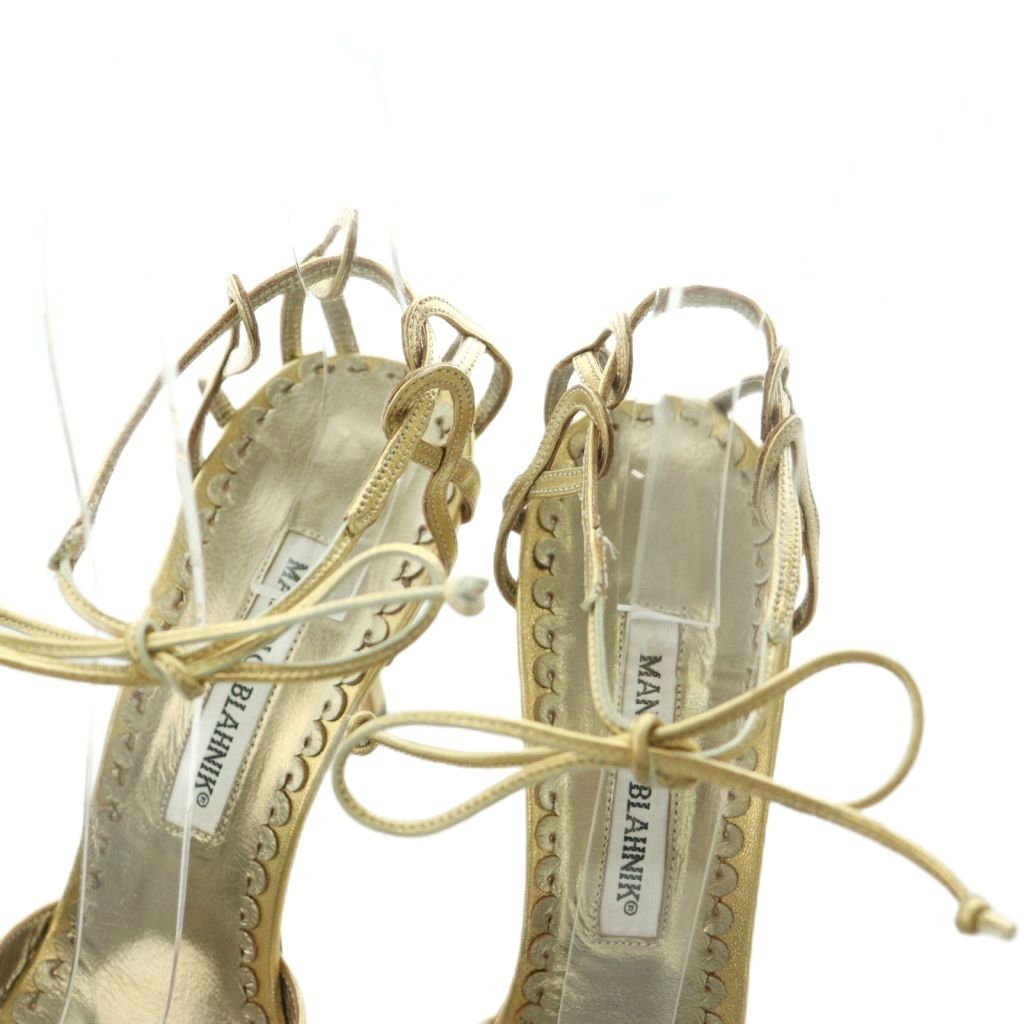 MANOLO BLAHNIK ピンヒールサンダル マノロブラニク MANOLO BLAHNIK サンダル ストラップ ピンヒール 38.5