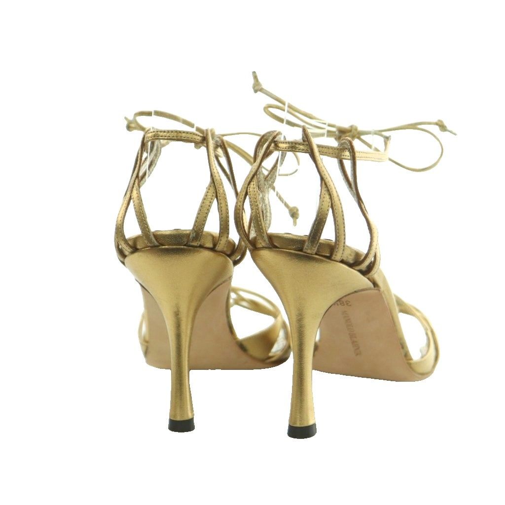 マノロブラニク MANOLO BLAHNIK サンダル ストラップ ピンヒール 38.5
