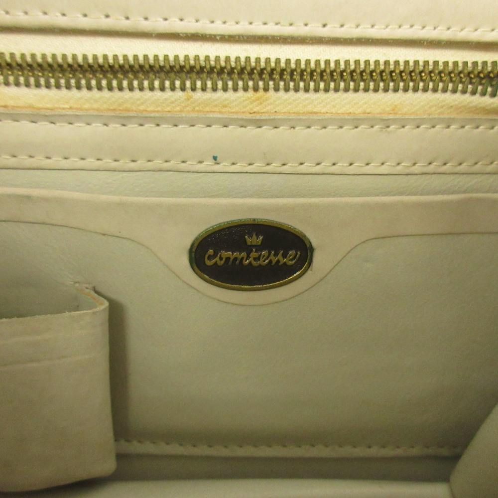 コンテス Comtesse ハンドバッグ スエード レザー リザード型押し