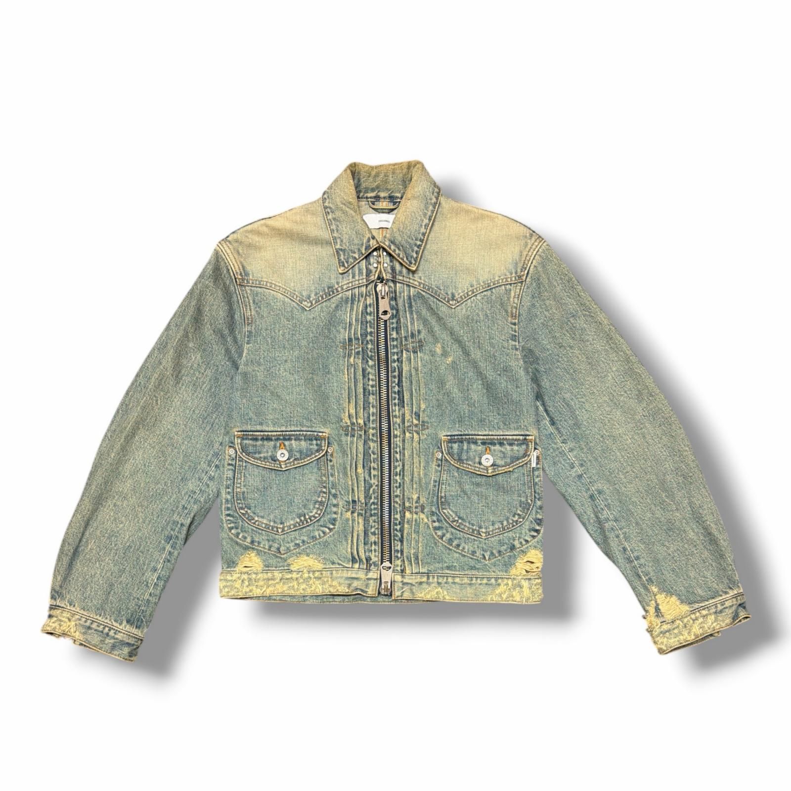 SUGARHILL 21SS ZIP-UP DENIM DAMAGED JACKET ジップアップダメージ 