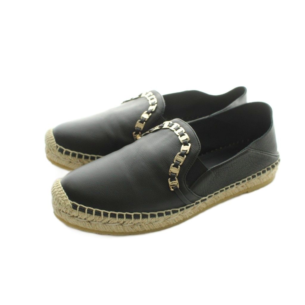 サルヴァトーレフェラガモ Salvatore Ferragamo スリッポン モカシン レザー ロゴ ヴァラ 4.5 22cm 黒 ブラック ■GY11 /MQ