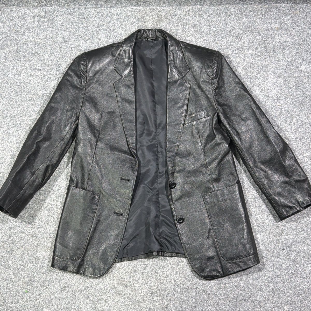 美品】Ensign エンサイン 牛革 レザージャケット 9号 ブラック 本革 