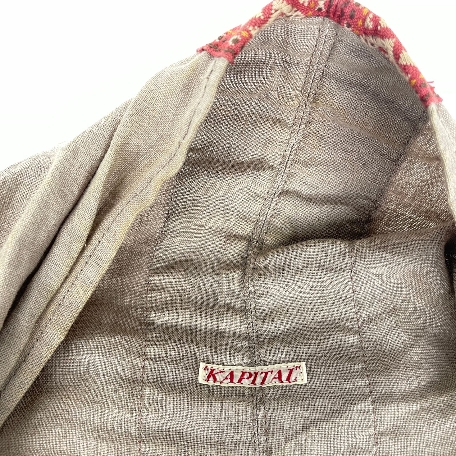 KAPITAL キャピタル チロリアンテープ リネンベスト ジレ 変形デザイン