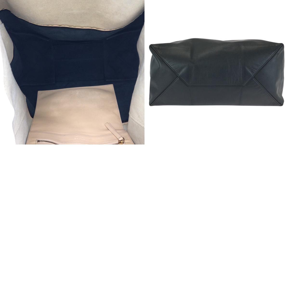 CELINE セリーヌ ホリゾンタル カバ バイカラー ベージュ ブラック 