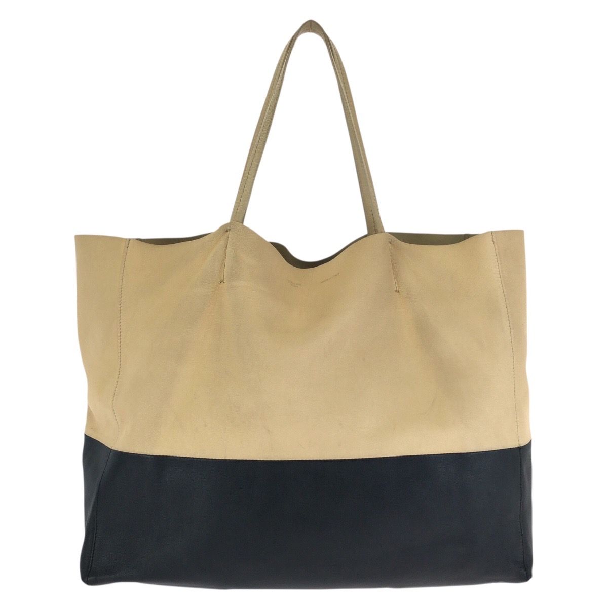 CELINE セリーヌ ホリゾンタル カバ バイカラー ベージュ ブラック