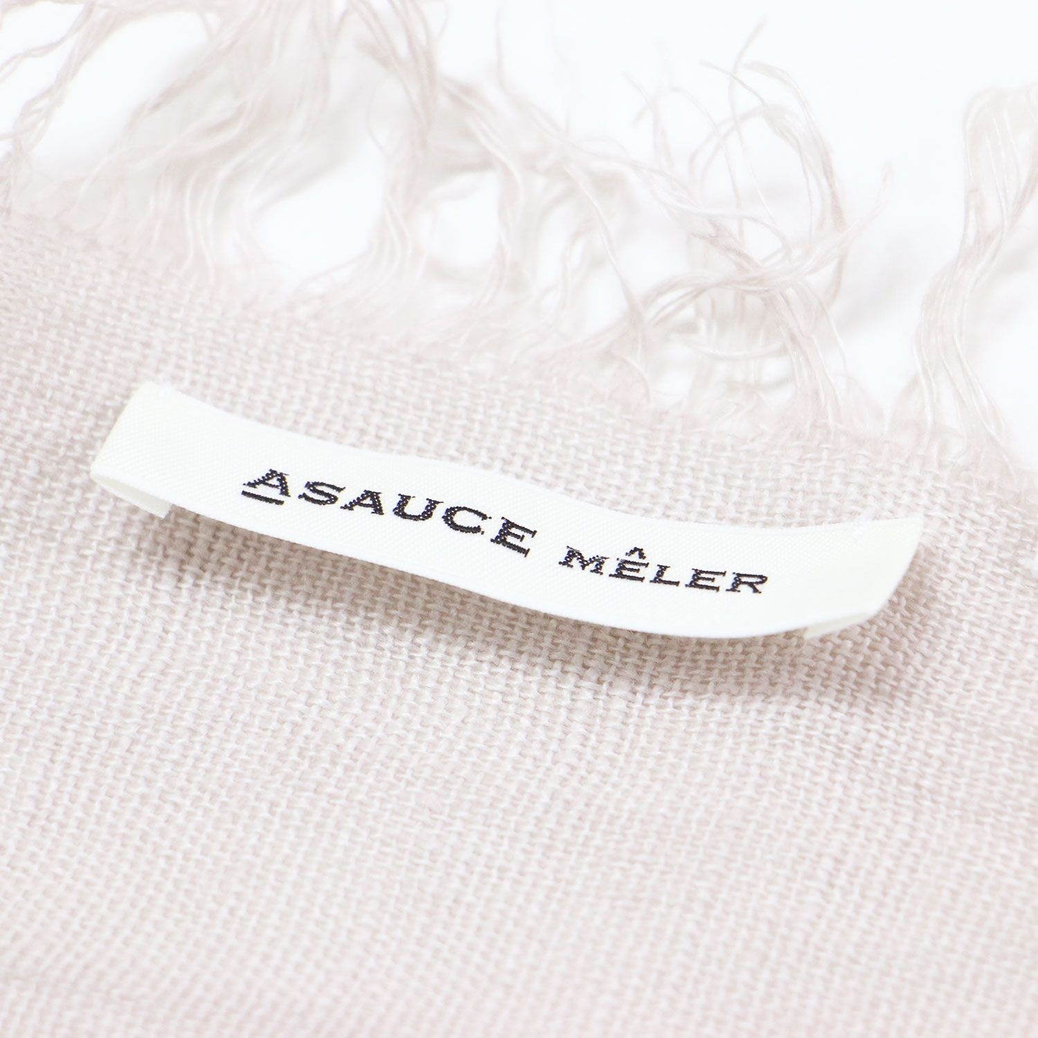 ASAUCE MELER アソースメレ ストール ピンクベージュ | リネン ガーゼ