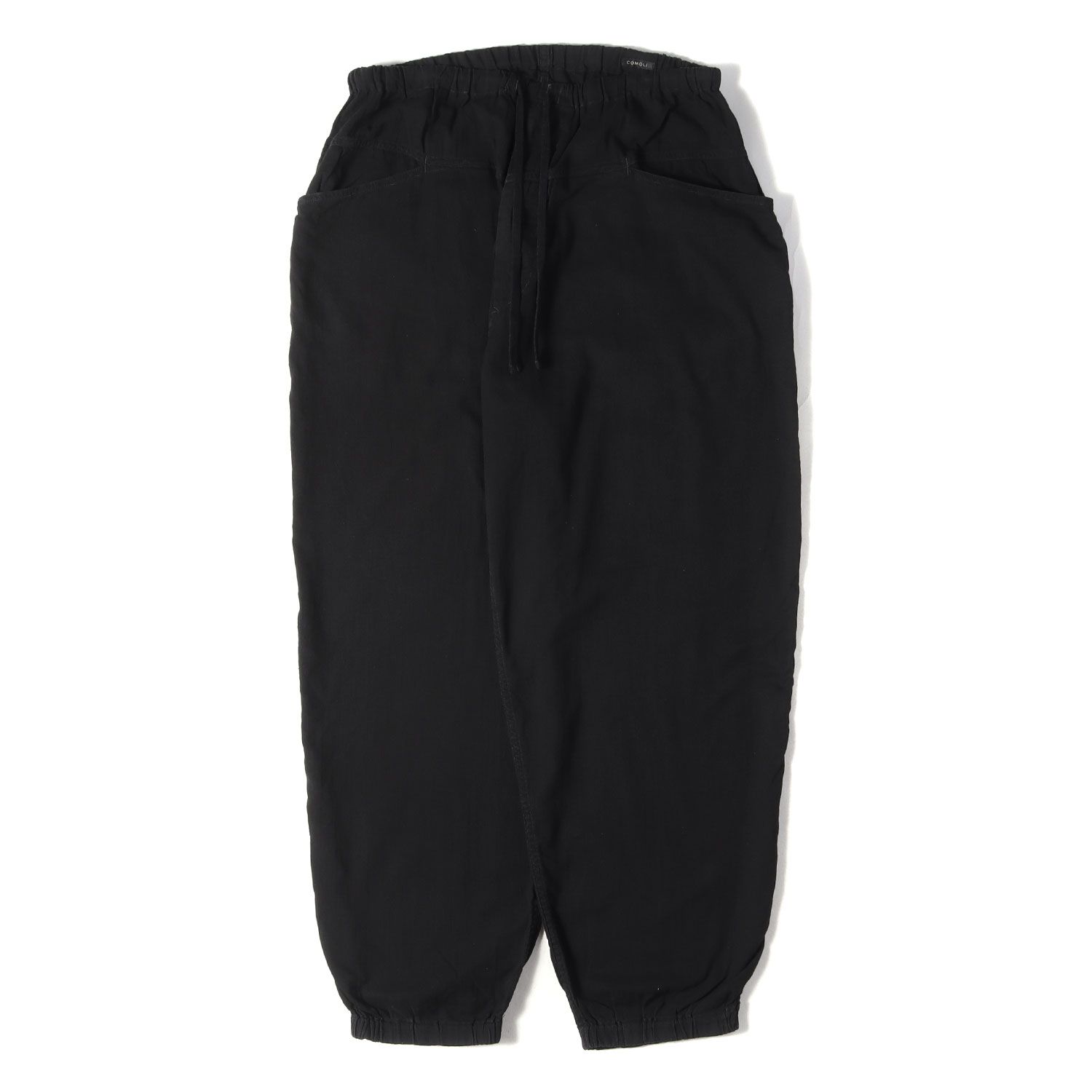 COMOLI コモリ パンツ ブラック 黒 サイズ:3 | 24SS オックス ドロー