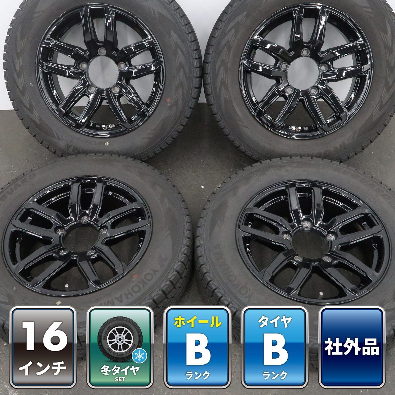 スズキ ジムニー JB64W JB23W AZオフロード 等に 4本 社外 16インチ 5.5J +20 5H 139.7 スタッドレス YOKOHAMA ice GUARD G075 175/80R16