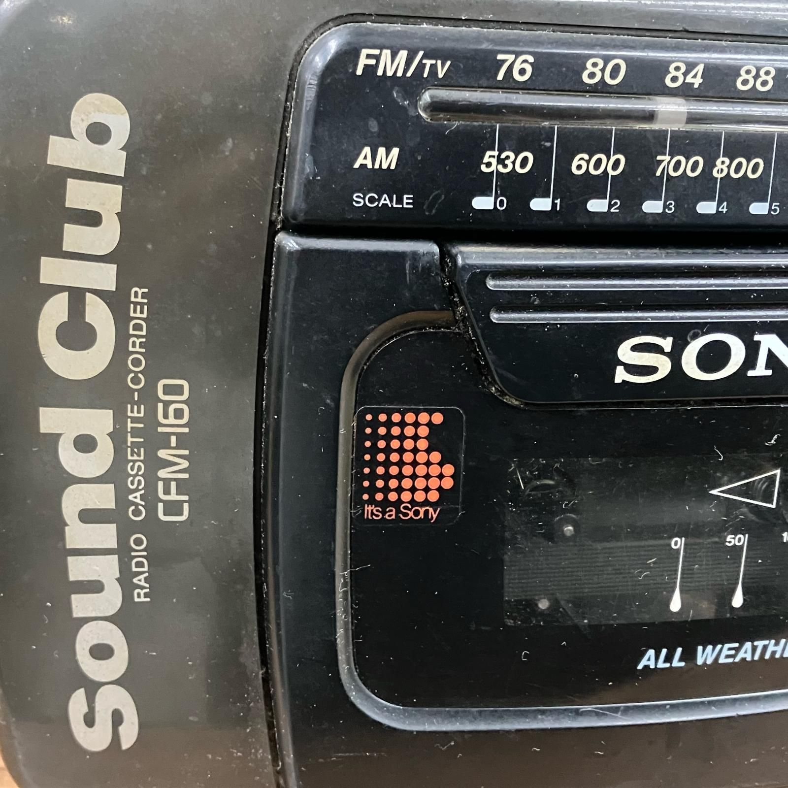 199990 通電確認のみ SONY ソニー 現状品 Sound Club ラジオ カセット