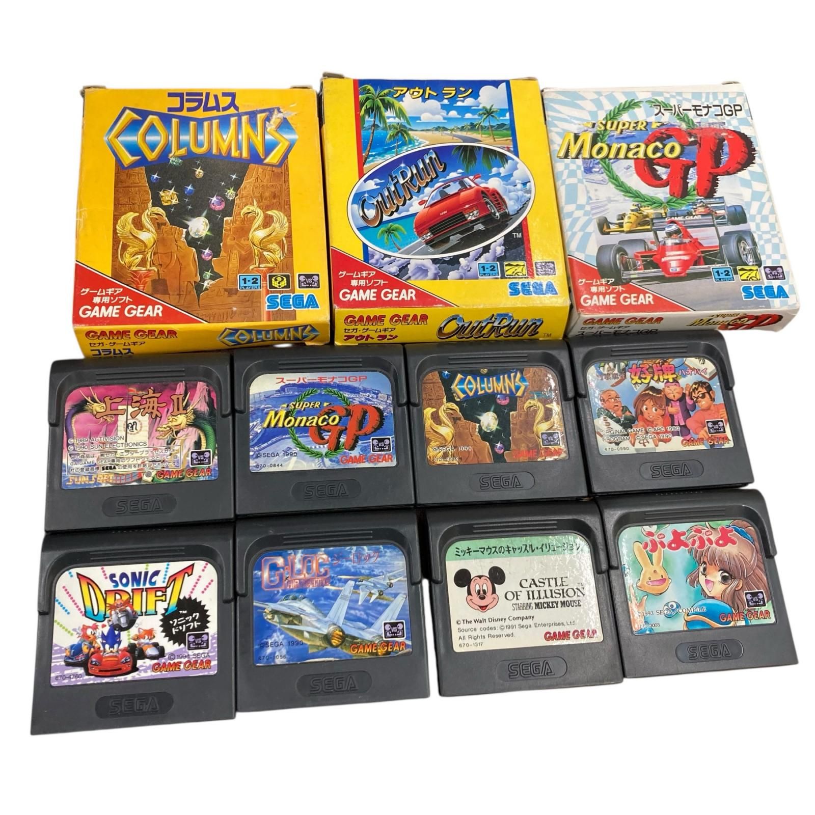199990 動作未確認 SEGA セガ ゲームギア ソフト 11点まとめ売り