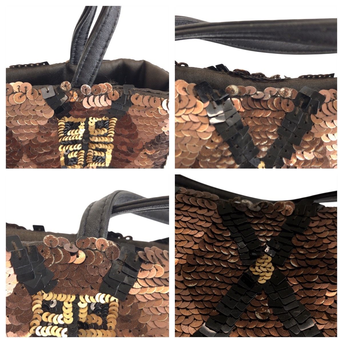 美品 GIVENCHY ジバンシィ ブラウン ブラック シルバー金具 