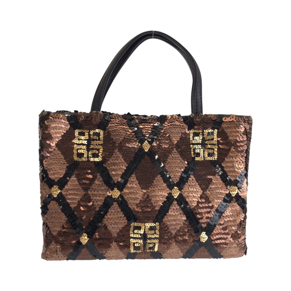 極美品　GIVENCHY ジバンシィ ハンドバッグ トートバッグ 782 美品 GIVENCHY ジバンシィ ブラウン ブラック シルバー金具