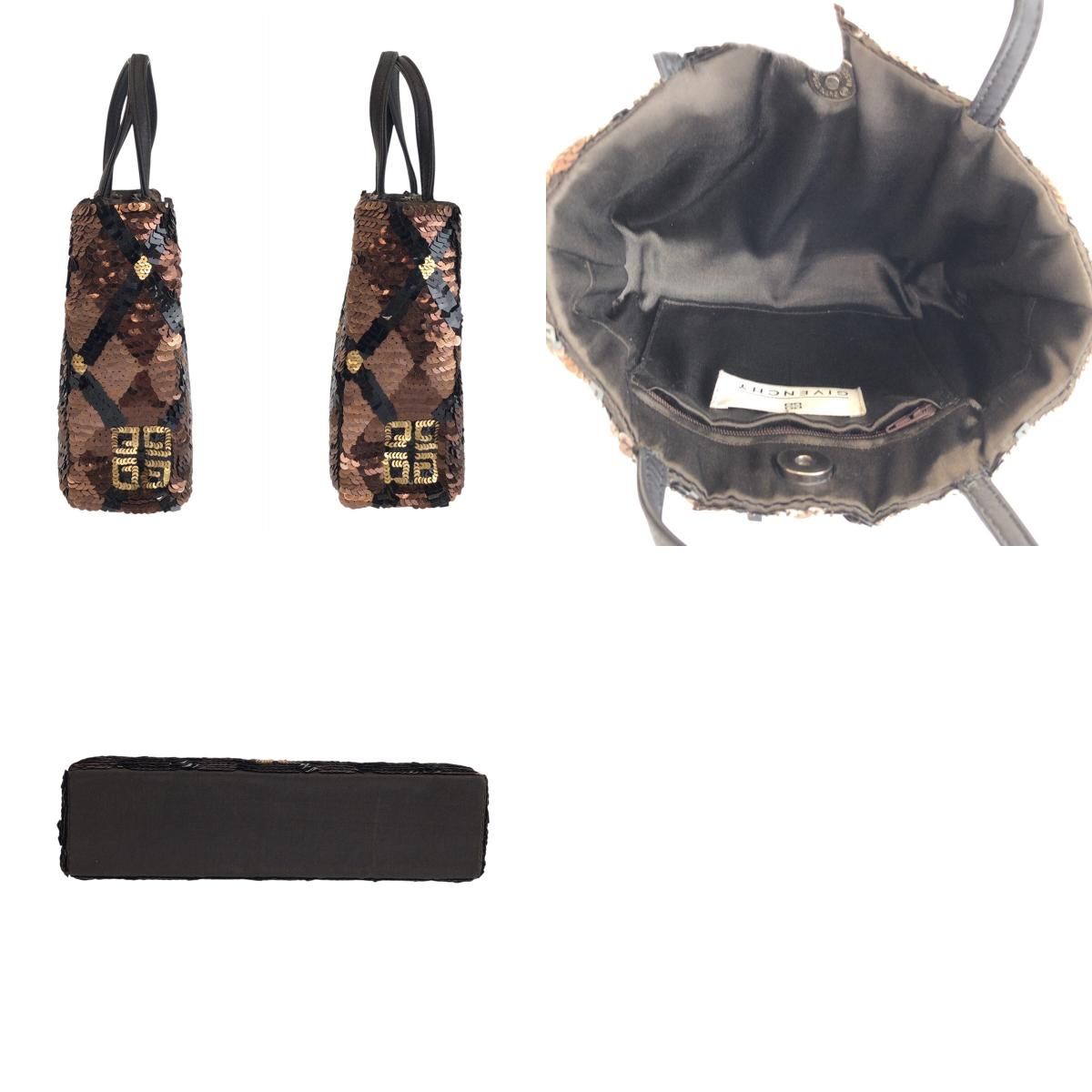 美品 GIVENCHY ジバンシィ ブラウン ブラック シルバー金具 