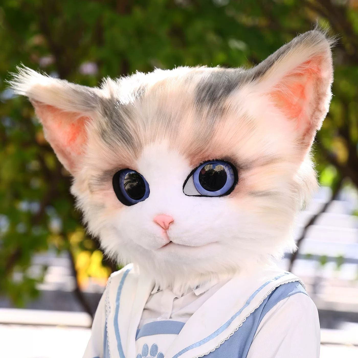着ぐるみヘッド(ネコ) 着ぐるみヘッド 猫 リアルスタイル Eタイプ 猫面 全頭ヘッド ケモノ
