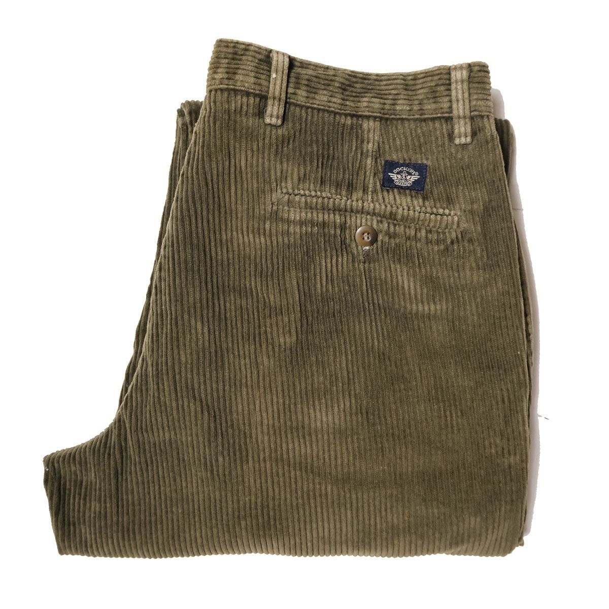 90's リーバイス ドッカーズ 2タック 太畝 コーデュロイ パンツ (33×30) オリーブ系 Levi's 90年代 オールド 旧タグ 1999年製 DOCKERS アメリカ古着 USED ビンテージ ヴィンテージ
