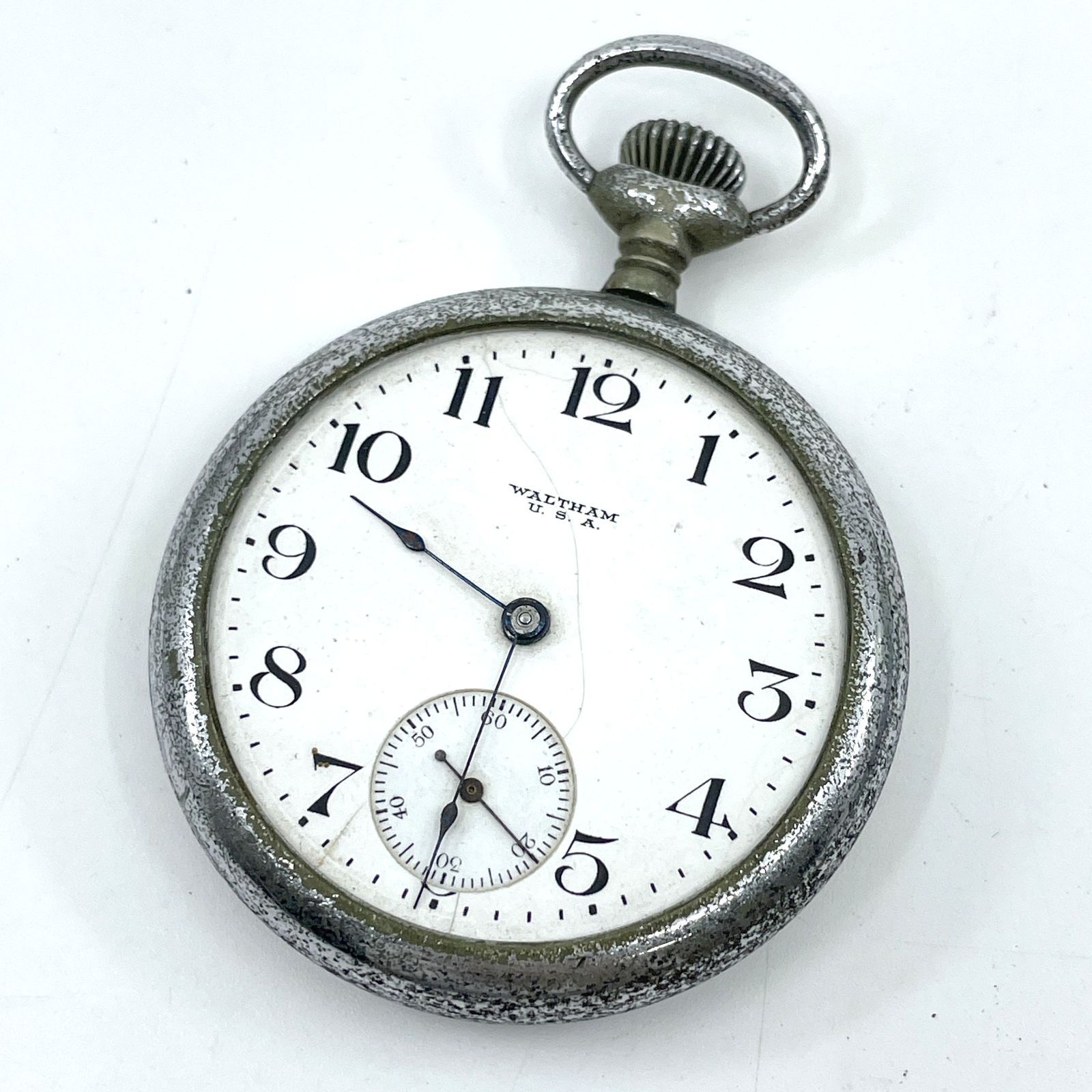 中古品/アンティーク/ウォルサム/ミリタリー懐中時計/ジャンク(不動) ジャンク WALTHAM ウォルサム 懐中時計 ヴィンテージ スモセコ