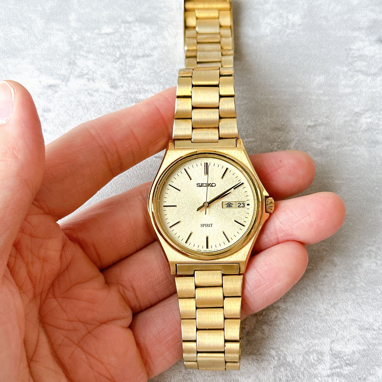 SEIKO SPIRIT セイコースピリット 7N43-7180 ゴールド ヴィンテージ