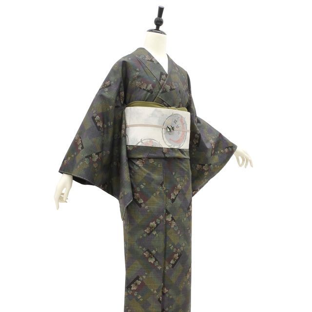 新古品】 本場奄美大島紬 着物 未使用 正絹 袷 恵絹織物 泥染め 7