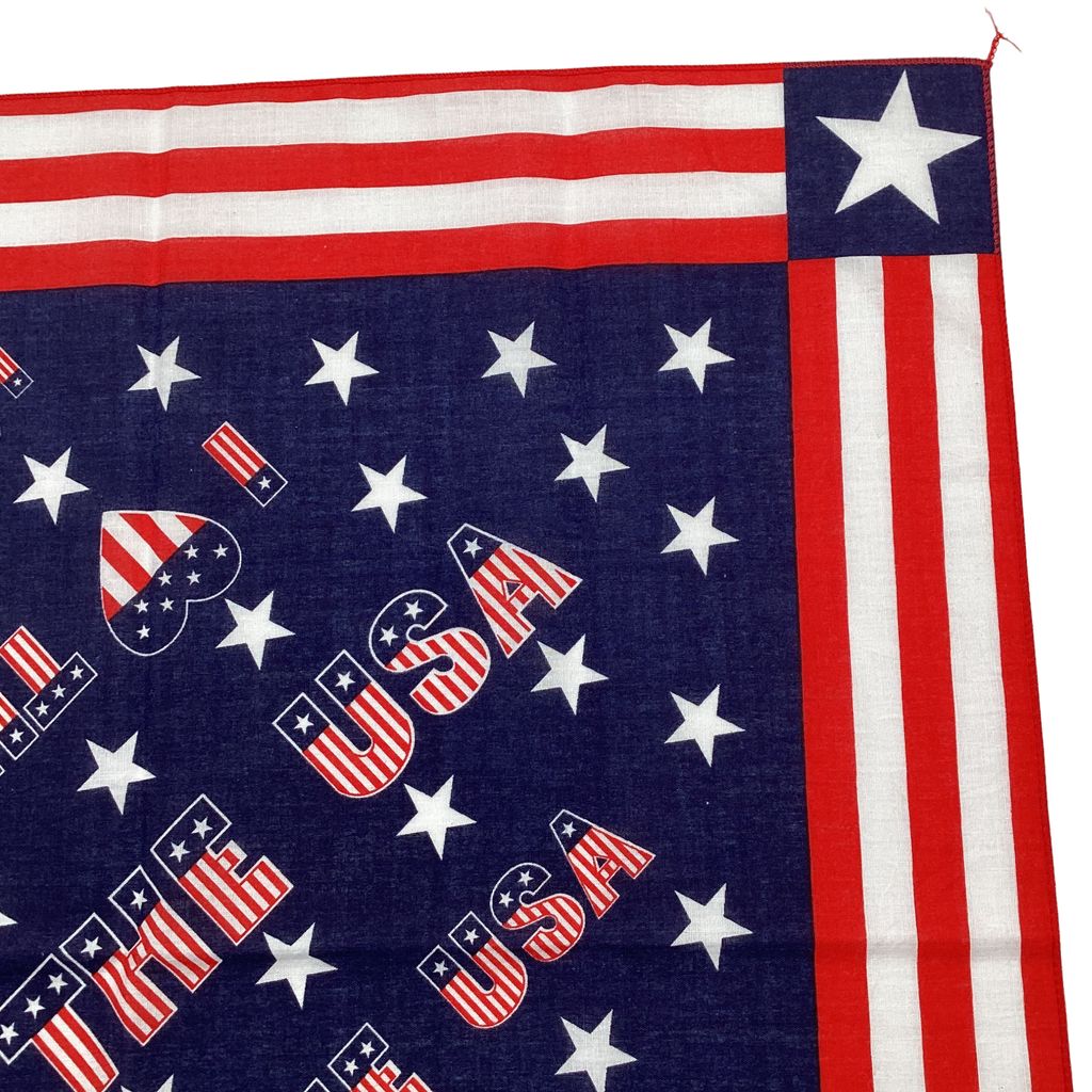 Vintage Bandana MADE IN USA 80～90s RN15187 HAV-A-HANK USA Flag