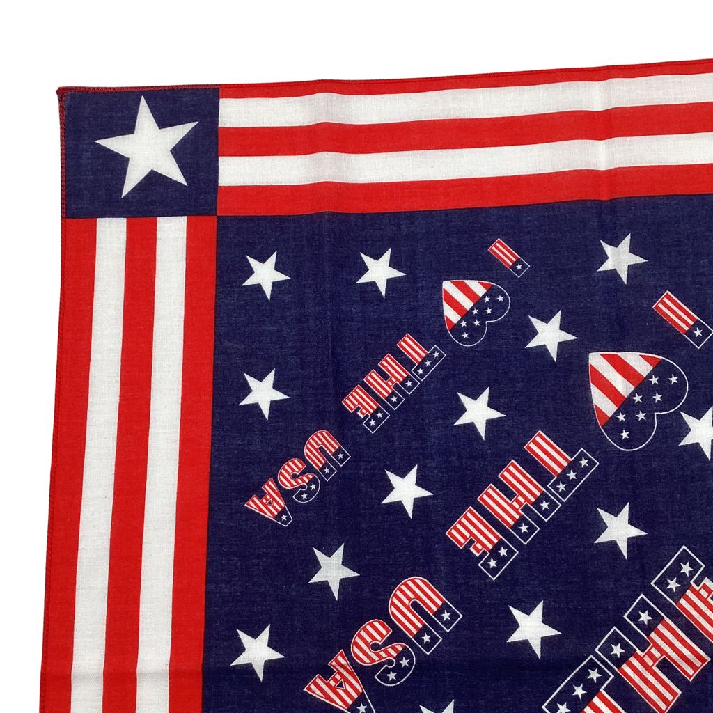 Vintage Bandana MADE IN USA 80～90s RN15187 HAV-A-HANK USA Flag