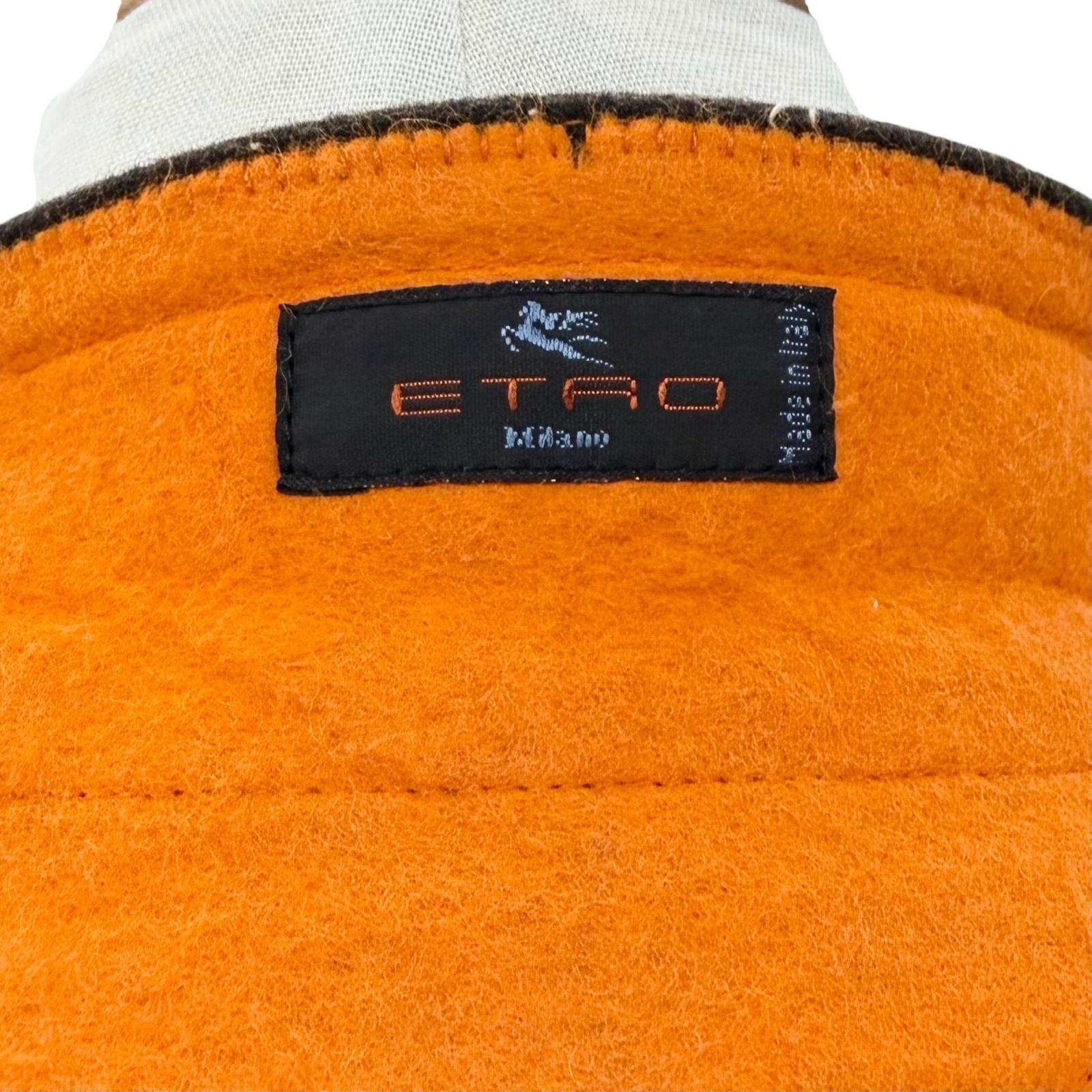 美品▽ETRO エトロ カシミヤ100% 裏地シルク シングル チェスター