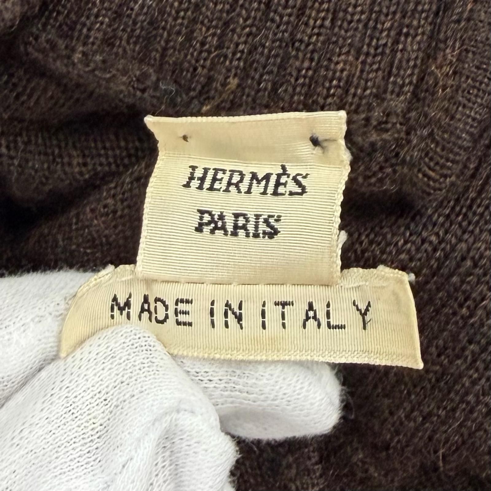 美品☆HERMES エルメス カシミヤ シルク混 シェーヌダンクル