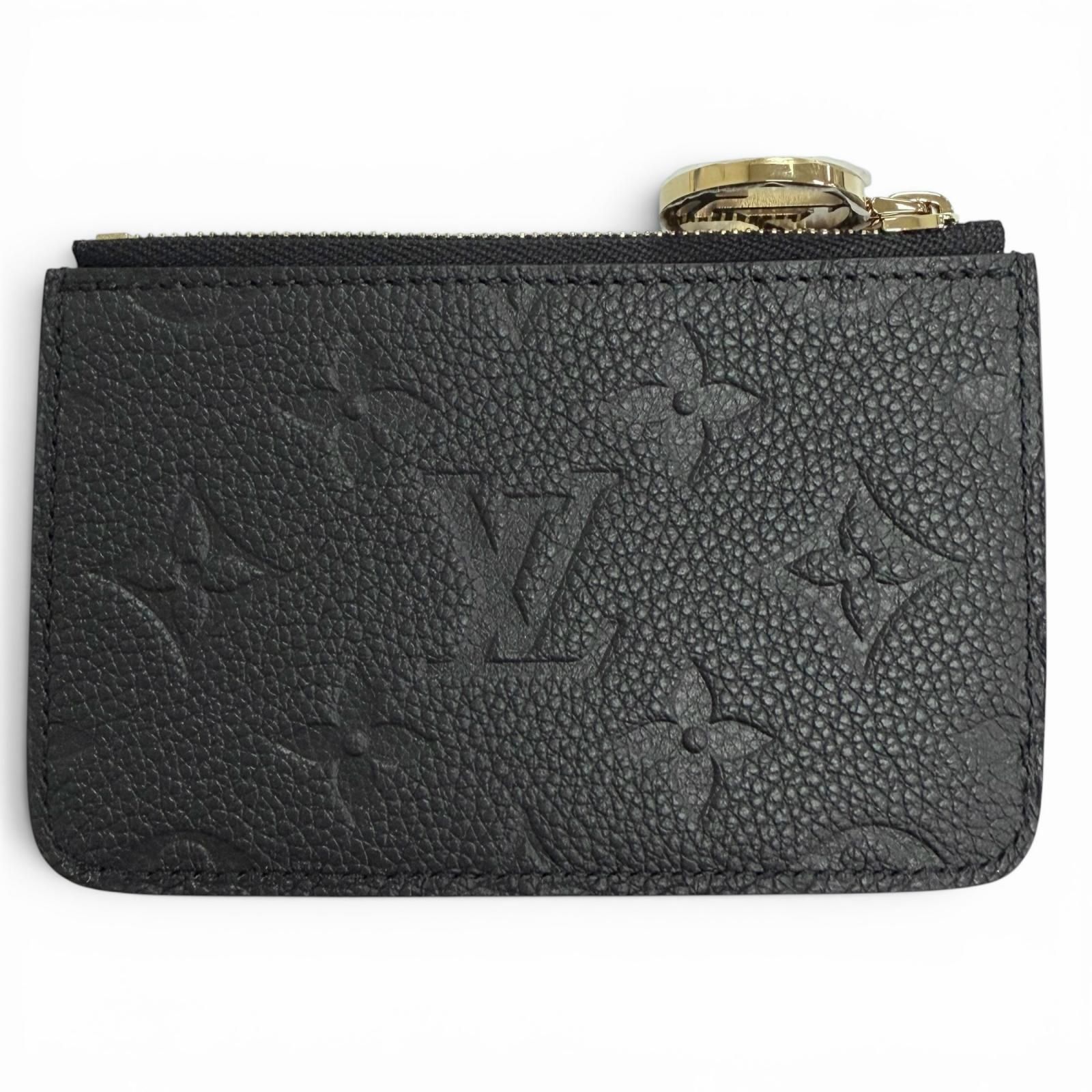 極美品△LOUIS VUITTON ルイヴィトン M81883 カードケース ポルト カルト ロミー モノグラムアンプラント 小銭入れ ノワール ブラック ゴールド金具 フランス製 レディース 保存袋付き
