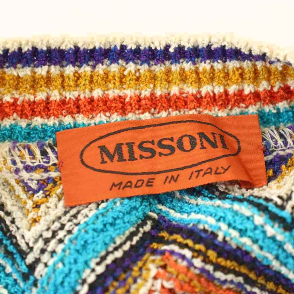 ミッソーニ MISSONI リネン混 カーディガン ニット 長袖 F マルチ