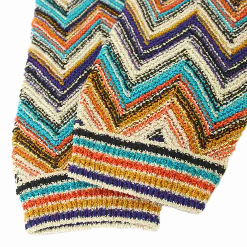 ミッソーニ MISSONI リネン混 カーディガン ニット 長袖 F マルチ