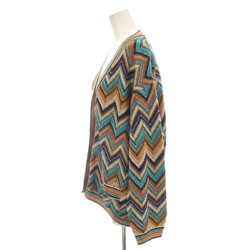 ミッソーニ MISSONI リネン混 カーディガン ニット 長袖 F マルチ