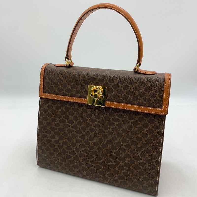 中古品】 CELINE セリーヌ LEATHER HANDBAG レザー ハンドバッグ